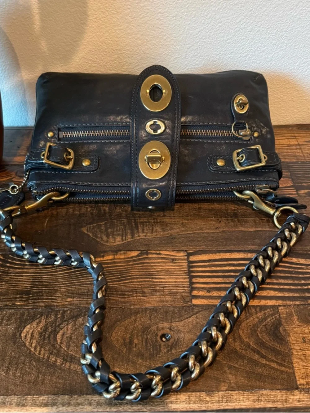❤️COACH LEGACY BRIDGET BRIDGIT BLACK LEATHER BAG VINTAGE Y2K 65TH ANNIVERSARY!❤️